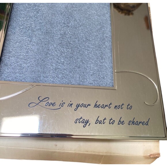 LENOX Memory Lane Love 5"x 7" Photo frame Silver-tone New Old Stock - Picture 5 of 9